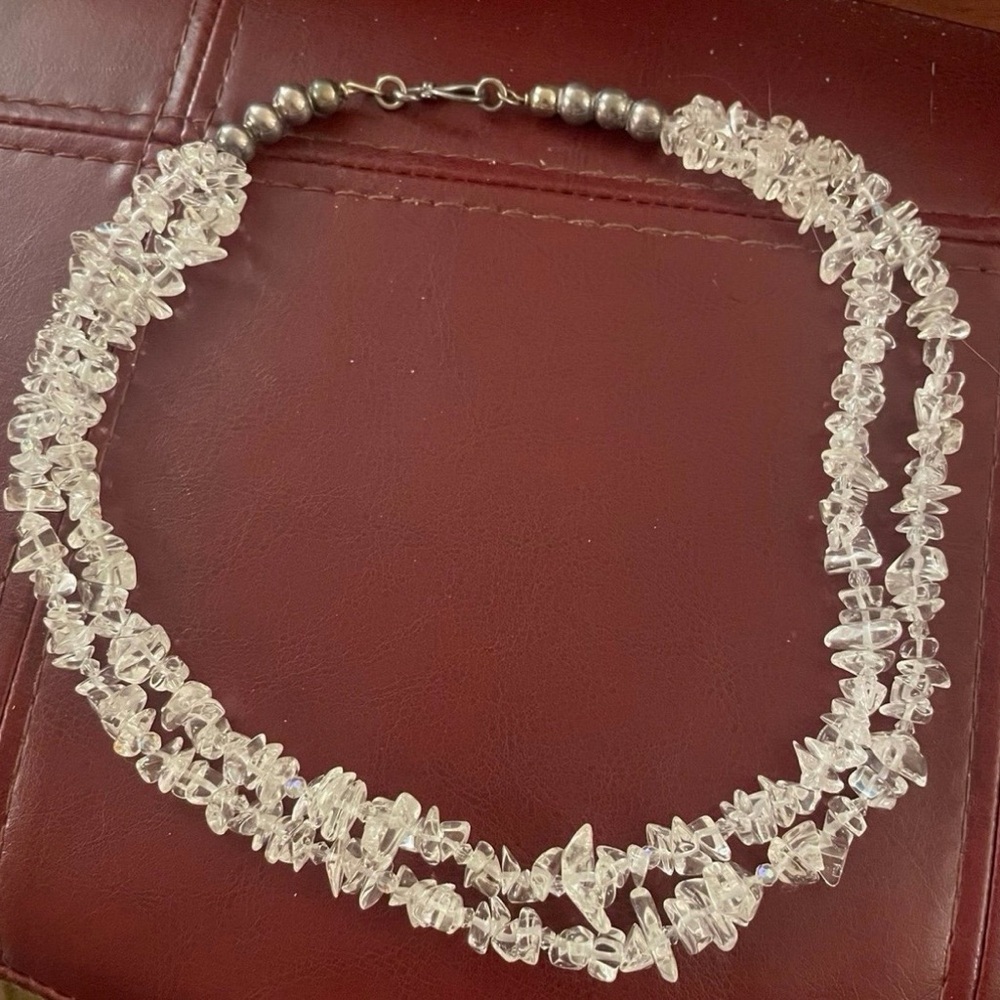 Elegant Clear Faux Crystal Necklace
